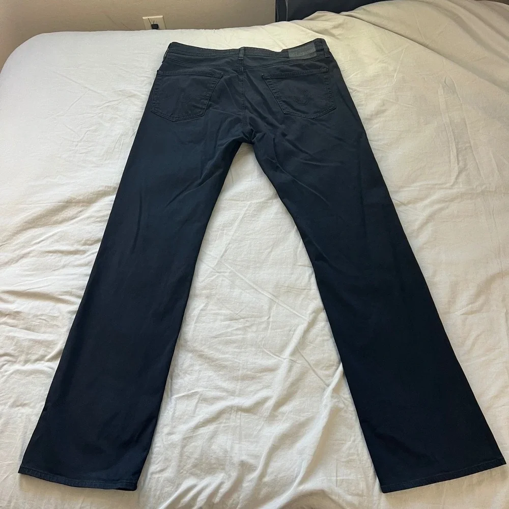 AG Adriano Goldschmied The Protege Straight Leg Mens Jeans 36x34 Black Stretch‎